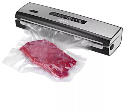 Вакууматор/вакуумный упаковщик KITFORT КТ-1510, 130 Вт, 2 режима, ширина пакета до 29 см, серебристый