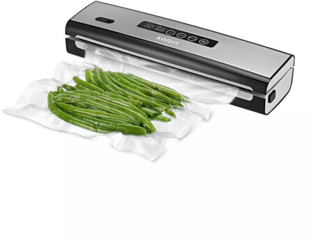 Вакууматор/вакуумный упаковщик KITFORT КТ-1510, 130 Вт, 2 режима, ширина пакета до 29 см, серебристый