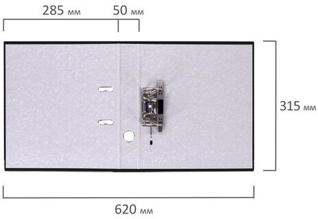 Папка-регистратор, покрытие пластик, 50 мм, ПРОЧНАЯ, с уголком, BRAUBERG, черная, 226589