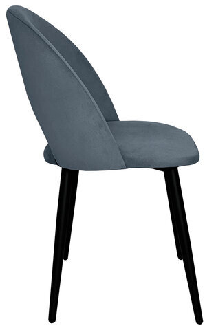 Стулья КОМПЛЕКТ 2 шт., "Luna CF-070", велюр серый, каркас металлический, усиленный, черный, BRABIX, 532770