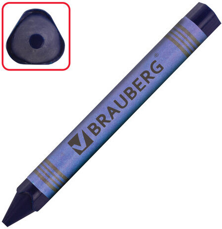 Восковые мелки утолщенные BRAUBERG "АКАДЕМИЯ", НАБОР 6 цветов, 227286