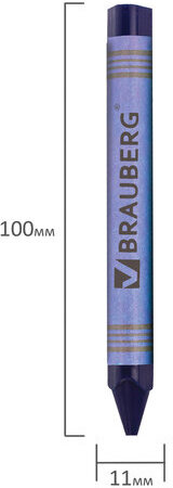 Восковые мелки утолщенные BRAUBERG "АКАДЕМИЯ", НАБОР 6 цветов, 227286