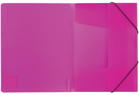 Папка на резинках BRAUBERG "Neon", неоновая, розовая, до 300 листов, 0,5 мм, 227462