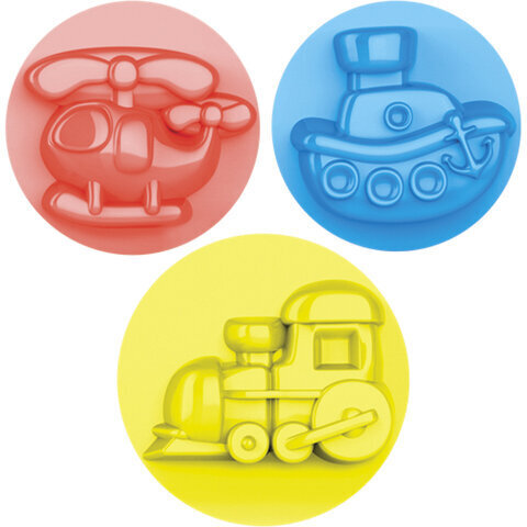 Тесто для лепки с формочками ЛУЧ "Машинки", 12 цветов, 3 формы, пластиковая банка, 30С 1900-08