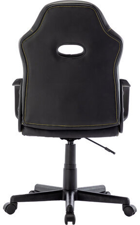 Кресло компьютерное BRABIX "Stripe GM-202", экокожа, черное/желтое, 532510