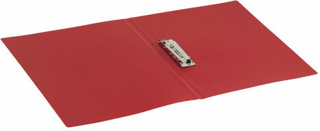 Папка с боковым металлическим прижимом STAFF, красная, до 100 листов, 0,5 мм, 229234