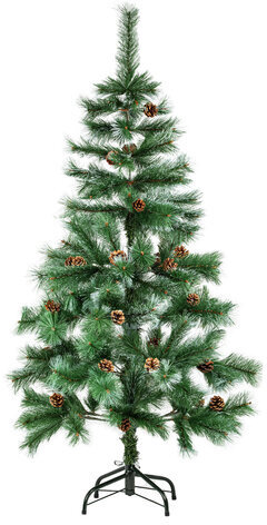 Ель новогодняя искусственная "Velvet Pinewood" 150 см, с инеем и шишками, ПВХ, ЗОЛОТАЯ СКАЗКА, 591703