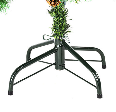 Ель новогодняя искусственная "Velvet Pinewood" 150 см, с инеем и шишками, ПВХ, ЗОЛОТАЯ СКАЗКА, 591703