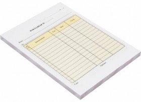 Накладная 2-слойная самокопирующаяся, А5 151х208 мм, КОМПЛЕКТ 5 книжек по 50 шт., STAFF, 130287