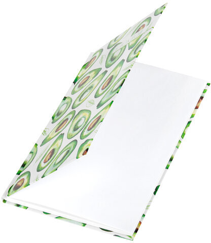 Блокнот (135х206 мм) А5 STAFF, 80 л., твердый, клетка, "Авокадо", 111598