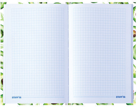 Блокнот (135х206 мм) А5 STAFF, 80 л., твердый, клетка, "Авокадо", 111598