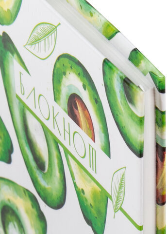 Блокнот (135х206 мм) А5 STAFF, 80 л., твердый, клетка, "Авокадо", 111598