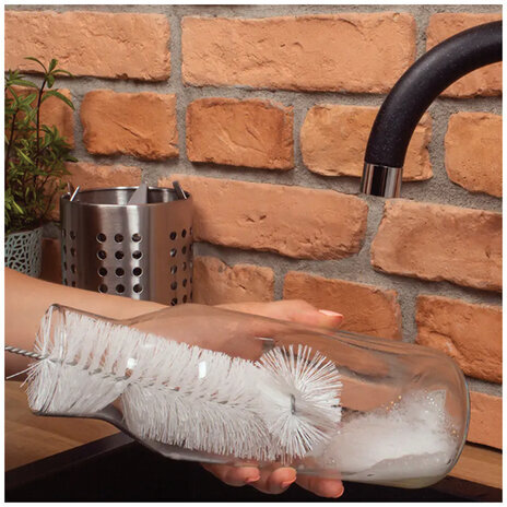 Ершик для мытья бутылок, пластиковый, длина 43 см, YORK, 41030