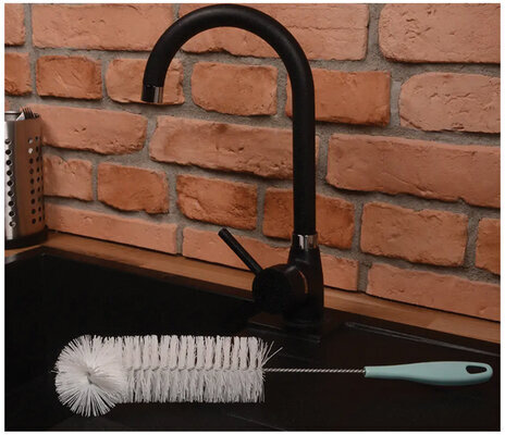 Ершик для мытья бутылок, пластиковый, длина 43 см, YORK, 41030