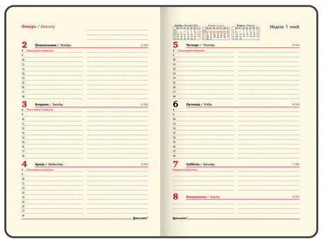 Еженедельник датированный 2023 А5 145х215 мм BRAUBERG "Augustus", черный, 113943
