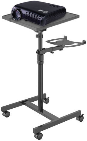Столик проекционный передвижной с площадкой для ноутбука CACTUS (100х37х42 см), CS-VM-PT01T