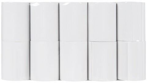 Чековая лента ТЕРМОБУМАГА 57 мм (диаметр 44 мм, длина 25 м, втулка 12 мм), КОМПЛЕКТ 50 шт., BRAUBERG, 115375