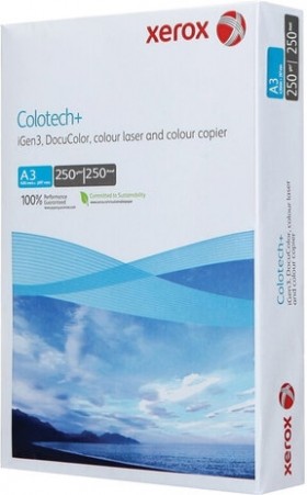 Бумага для цветной лазерной печати БОЛЬШОЙ ФОРМАТ А3, 250 г/м2, 250 л., XEROX COLOTECH+, 161% CIE, 003R94672