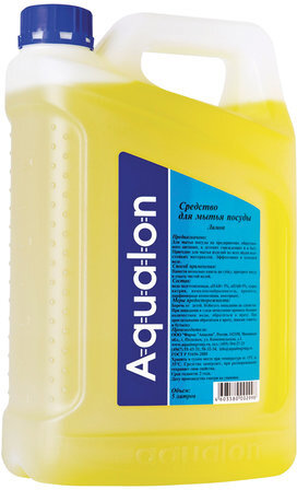 Средство для мытья посуды 5 л AQUALON "Лимон", 202998