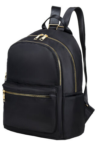 Рюкзак BRAUBERG PODIUM женский, 2 отделения, нейлон, черный, 35х29х15 см, 270813