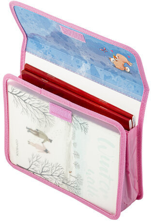 Папка для тетрадей ЮНЛАНДИЯ А5, пластик, 2 отделения, клапан на липучке, "Bunnies", 270968