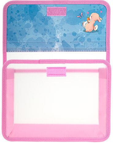 Папка для тетрадей ЮНЛАНДИЯ А5, пластик, 2 отделения, клапан на липучке, "Bunnies", 270968