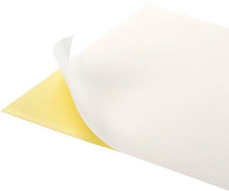 Цветная бумага А4 офсетная САМОКЛЕЯЩАЯСЯ, 10 листов, БЕЛАЯ, 80 г/м2, BRAUBERG, 129289