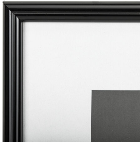 Рамка 30х40 см небьющаяся, багет 14 мм, пластик, BRAUBERG "Original", черная, 391230