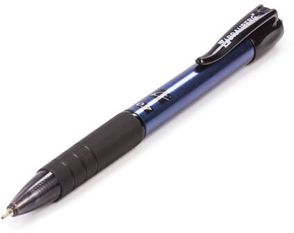 Ручка шариковая масляная автоматическая с грипом BRAUBERG "Trace", СИНЯЯ, узел 0,7 мм, линия письма 0,35 мм, 142415