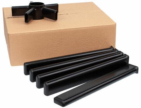 Пятилучие для кресла, металлическое, нагрузка до 120 кг, диаметр 680 мм, сборное, черное, 1734024