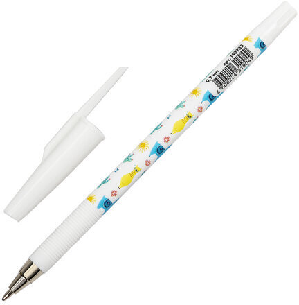 Ручка шариковая ЮНЛАНДИЯ "LAMA", синяя, SOFT TOUCH покрытие, узел 0,7 мм, линия письма 0,35 мм, 143735