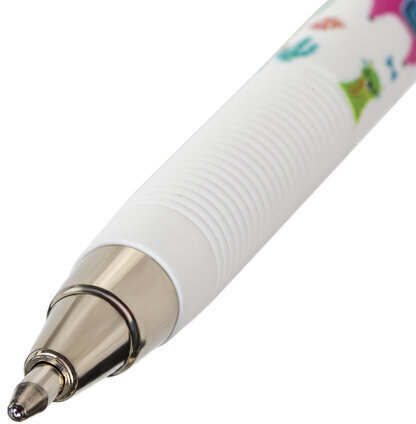 Ручка шариковая ЮНЛАНДИЯ "LAMA", синяя, SOFT TOUCH покрытие, узел 0,7 мм, линия письма 0,35 мм, 143735