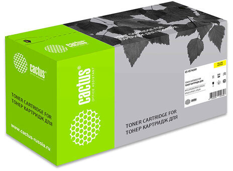 Картридж лазерный CACTUS (CS-CE742A) для HP LaserJet CP5225/5225N, желтый, ресурс 7300 страниц