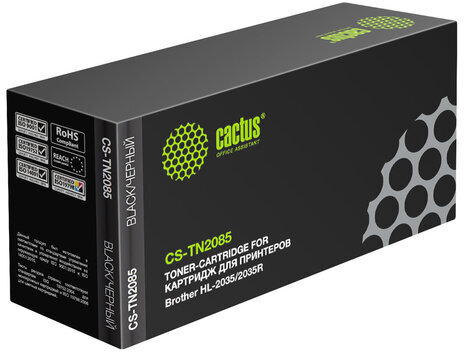 Картридж лазерный CACTUS (CS-TN2085) для BROTHER HL-2035R, ресурс 1500 страниц