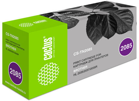 Картридж лазерный CACTUS (CS-TN2085) для BROTHER HL-2035R, ресурс 1500 страниц