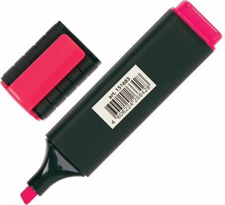 Текстовыделитель BRAUBERG "ORIGINAL", РОЗОВЫЙ, линия 1-5 мм, 151683