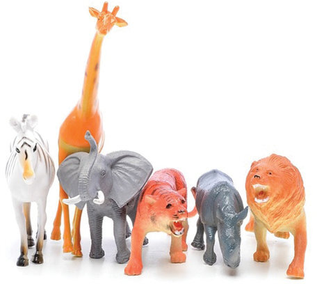 Набор фигурок "В мире животных", "Животные Африки", 6 шт., 8,75 см, 1TOY, Т50464