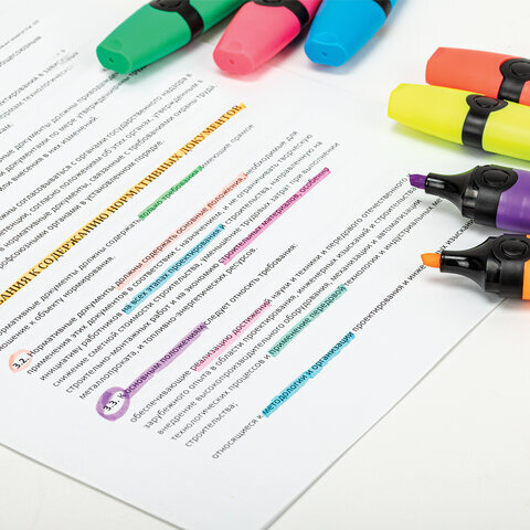 Набор текстовыделителей 24 ЦВЕТА на подставке, BRAUBERG "DELTA", 15 пастельных цветов + 9 неоновых цветов, линия 1-5 мм, 152506