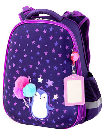 Ранец ЮНЛАНДИЯ EXTRA, с дополнительным объемом, "Penguin", 38х29х18 см, 270673