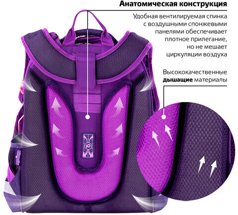 Ранец ЮНЛАНДИЯ EXTRA, с дополнительным объемом, "Penguin", 38х29х18 см, 270673