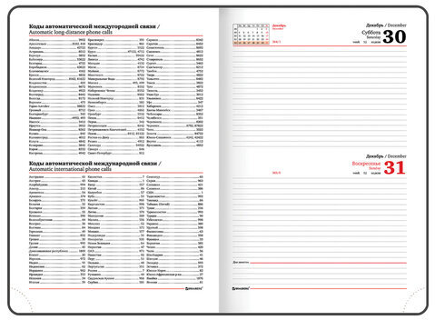 Ежедневник датированный 2024 БОЛЬШОЙ ФОРМАТ 210х297 мм А4, BRAUBERG "Favorite", под кожу, бордо, 114772