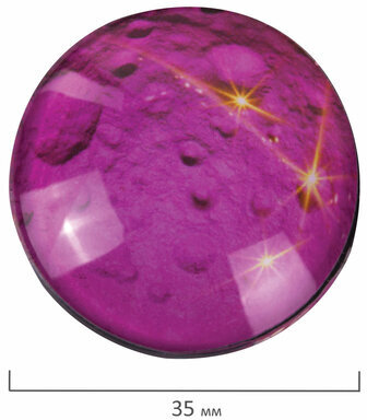 Магниты стеклянные 35 мм для досок магнитно-маркерных, НАБОР 6 шт., "3D Планеты", BRAUBERG Glass, круглые, блистер, 272517