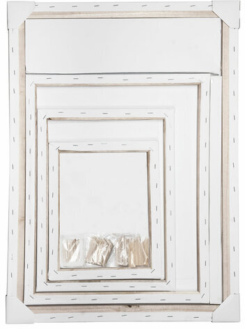 Холсты на подрамнике BRAUBERG ART PREMIERE, НАБОР 4шт, грунтованные, 100% лен, среднее зерно, 191029