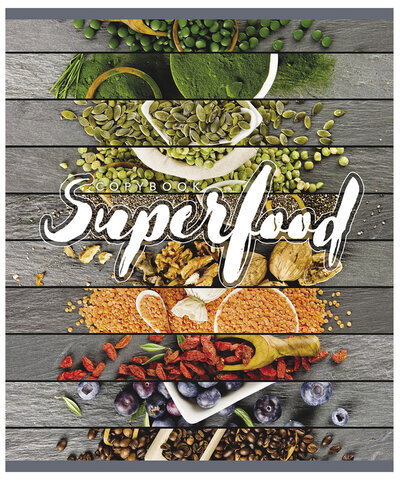 Тетрадь А5, 48 л., ПЗБМ, скоба, клетка, выборочный TWIN лак, "Ломтики" (5 видов), 029365