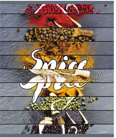 Тетрадь А5, 48 л., ПЗБМ, скоба, клетка, выборочный TWIN лак, "Ломтики" (5 видов), 029365