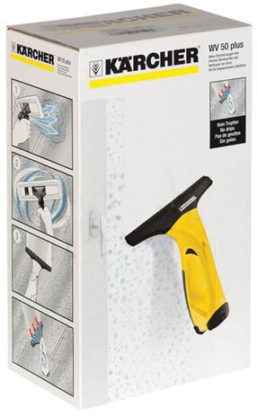 Стеклоочиститель аккумуляторный KARCHER WV 50 Plus, время работы 20 мин., ширина 280 мм, желтый, 1.633-117.0