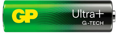 Батарейки КОМПЛЕКТ 2 шт., GP Ultra Plus G-Tech, AA (LR6), алкалиновые, пальчиковые, 15AUPA21-2CRSB2