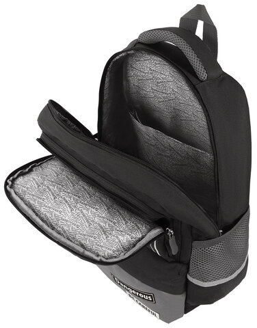 Рюкзак BRAUBERG STAR, 1 отделение, 5 карманов, "Spider", черный, 40х29х13 см, 229978