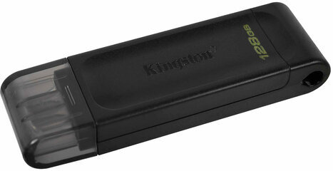 Флеш-диск 128GB KINGSTON DataTraveler 70, разъем Type-C 3.2, черный, DT70/128GB