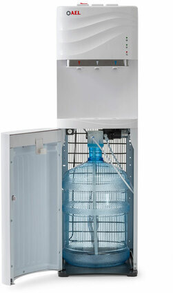 Кулер для воды AEL LC-AEL-840а, напольный, НАГРЕВ/ОХЛАЖДЕНИЕ КОМПРЕССОРНОЕ, 3 крана, белый, 00226